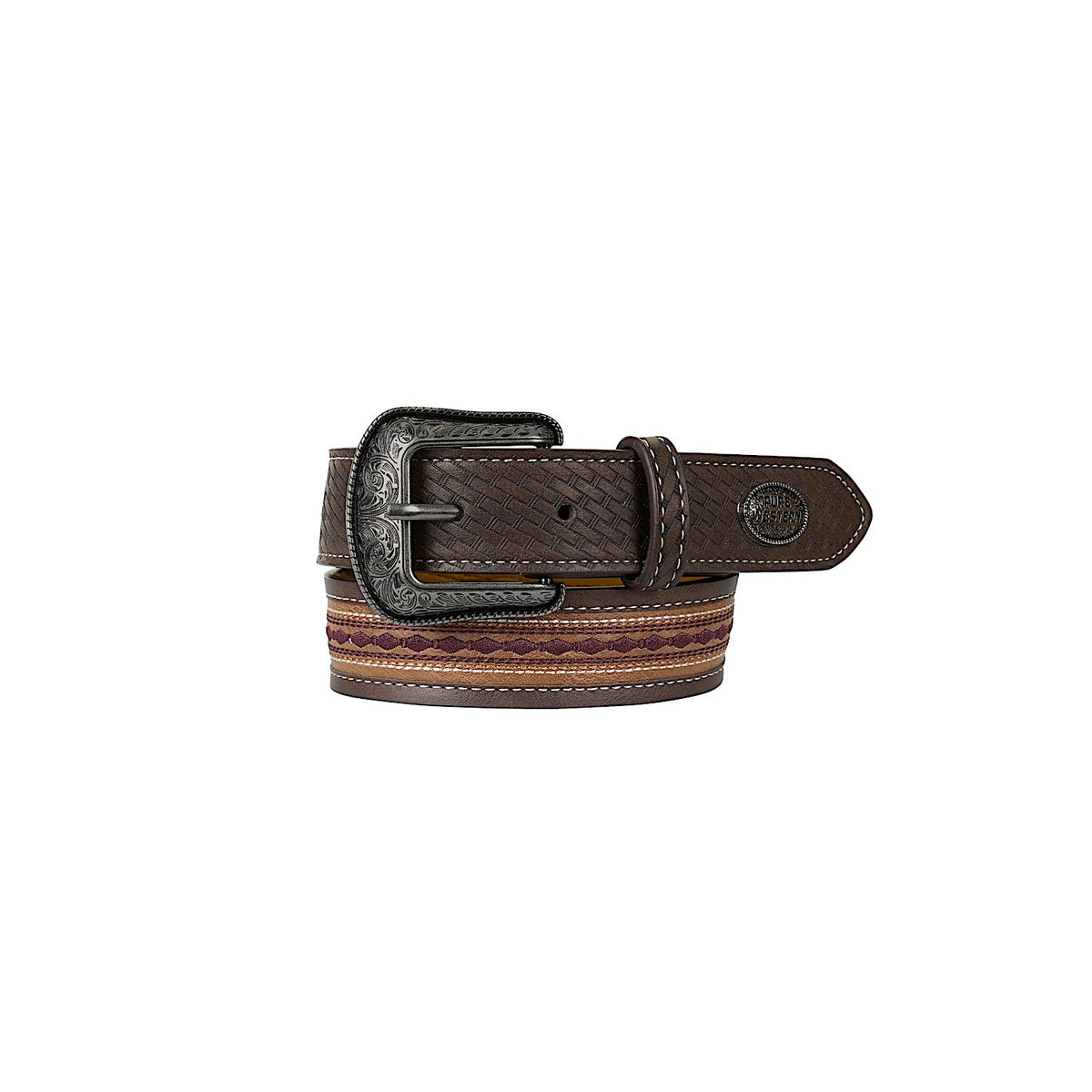 Pure Western Kid’s Oscar Belt - Chocolate/Tan
