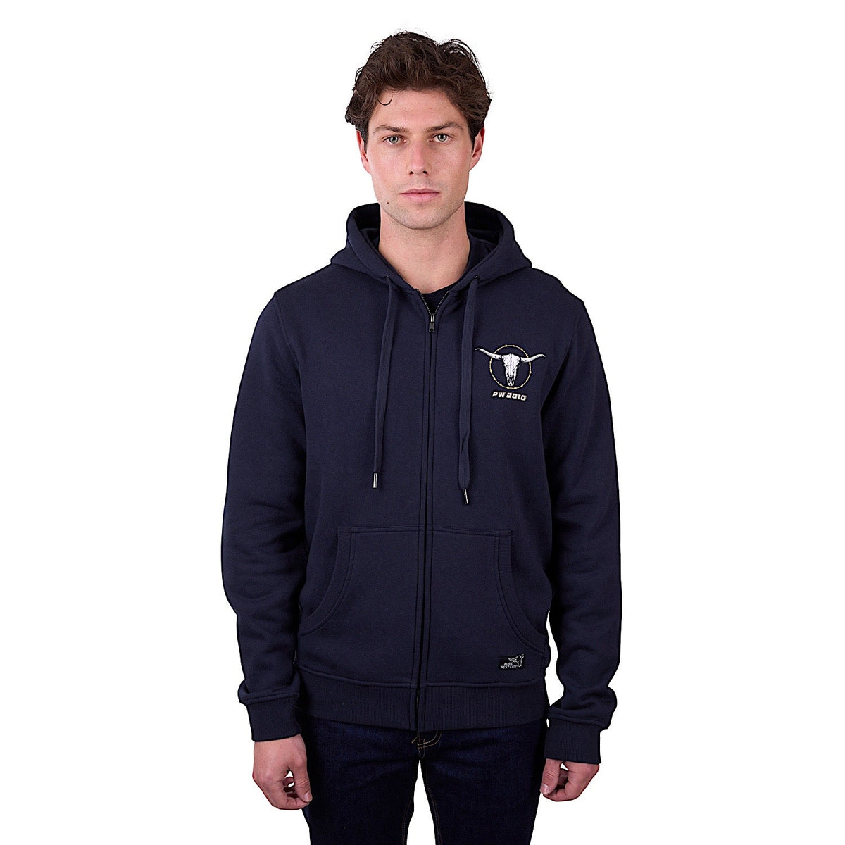 Pure Western Men’s Carl Zip Through Hoodie - Navy