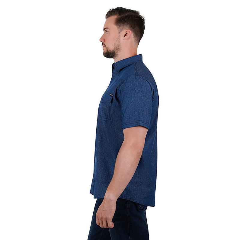 Pure Western Mens Steve S/S Shirt-Denim