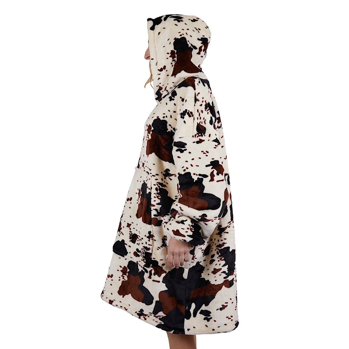 Pure Western PW Cow Print Snuggle Hoodie Multi