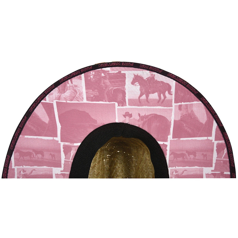 Pure Western Rodeo Print Hat Fuschia