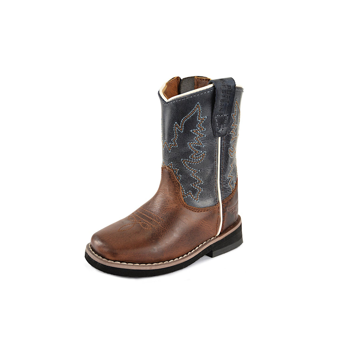 Pure Western TODDLER Nash Boot Dark Brown/Navy