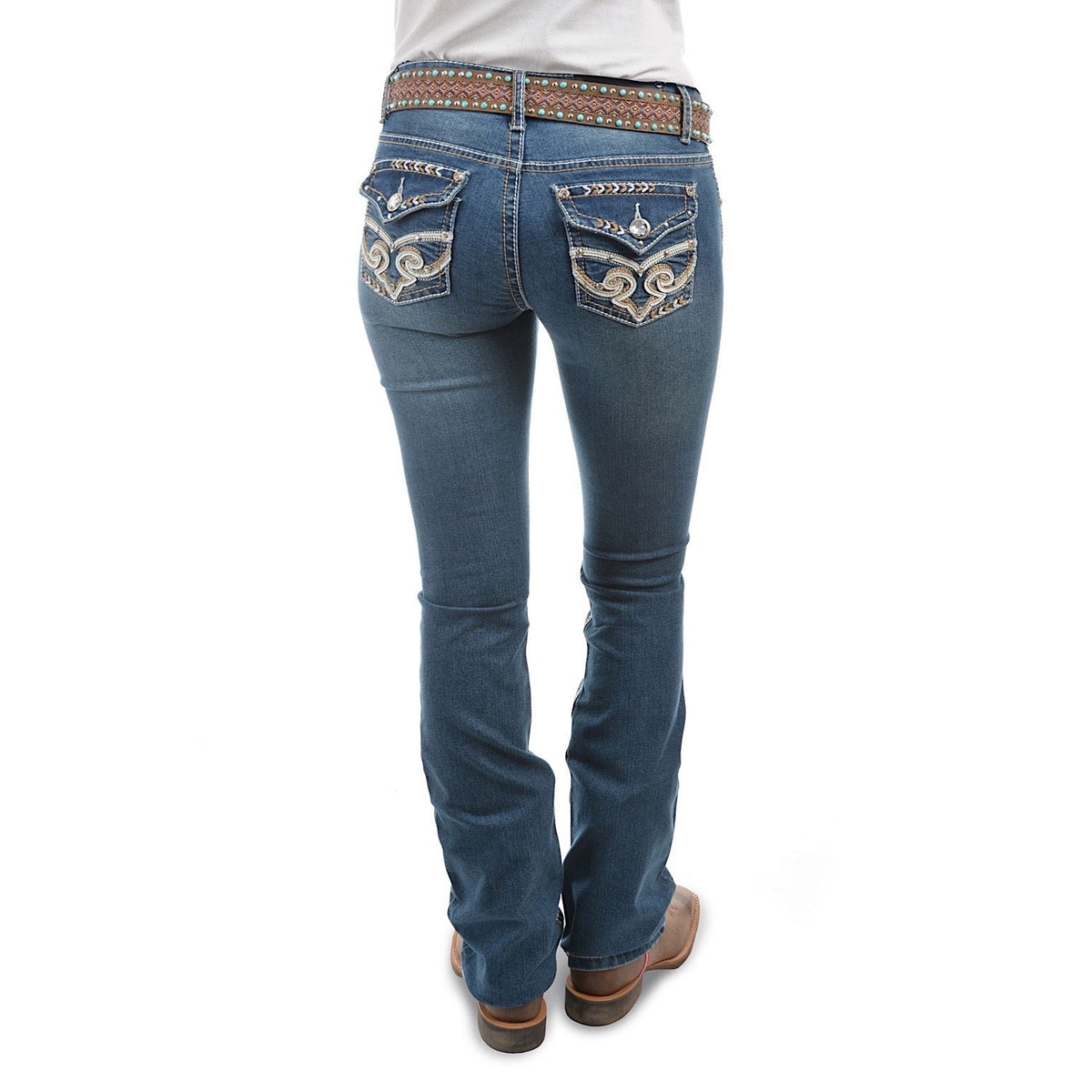 Pure Western Women’s Brandy Boot Cut Jean 34 Leg Indigo