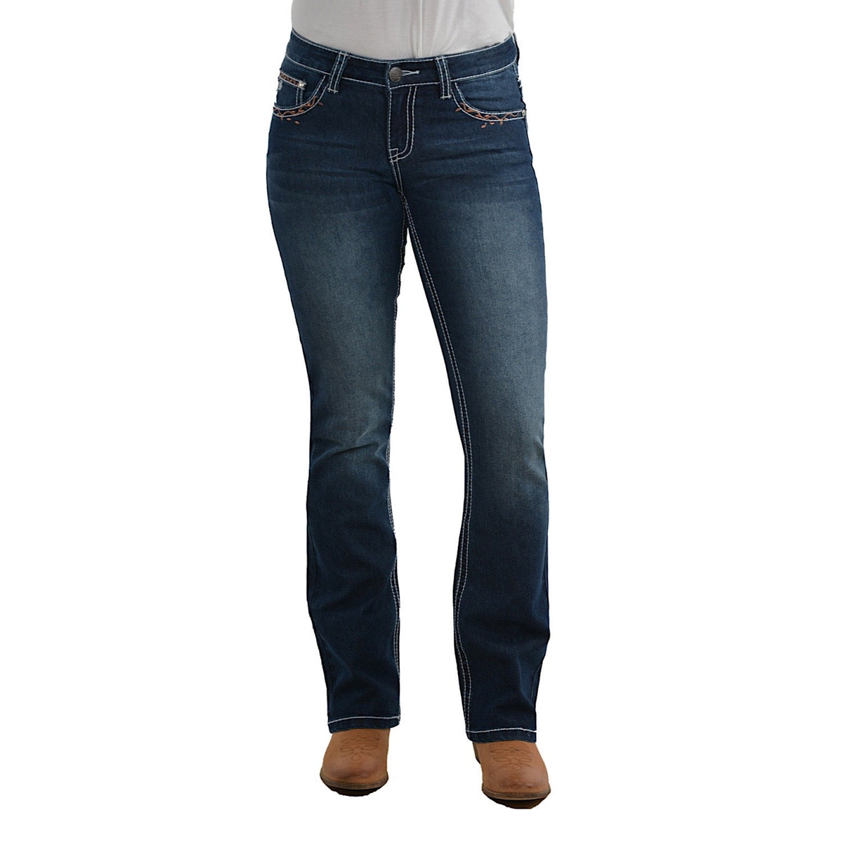 Pure Western Women’s Bridget Boot Cut Jean 32’’ Leg Indigo