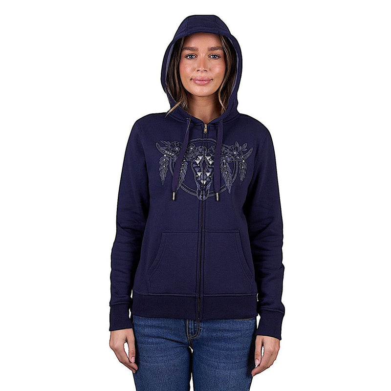 Pure Western Women’s Edna Zip Through Hoodie - Navy