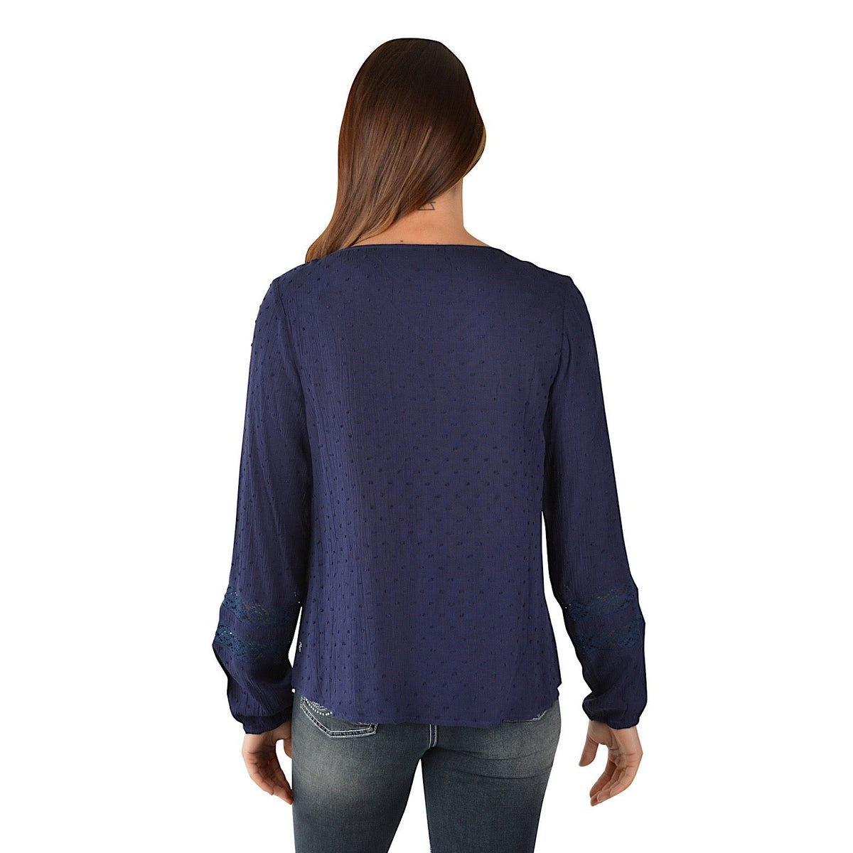 Pure Western Women’s Ella-Mae Blouse-Navy