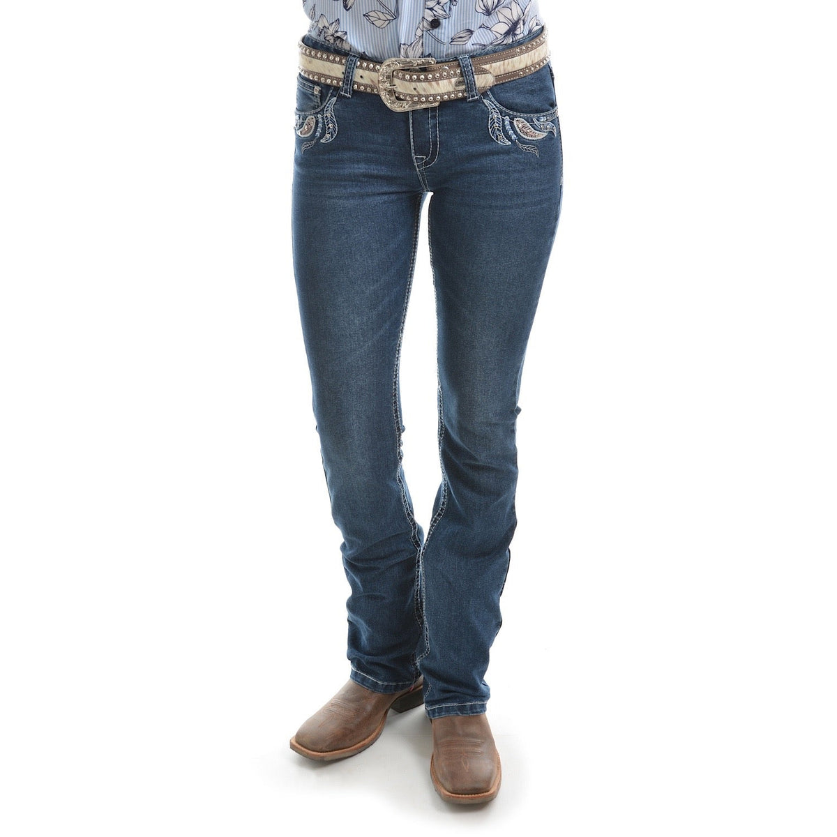 Pure Western Women’s Elora Boot Cut Jean 34’’ Leg Twilight