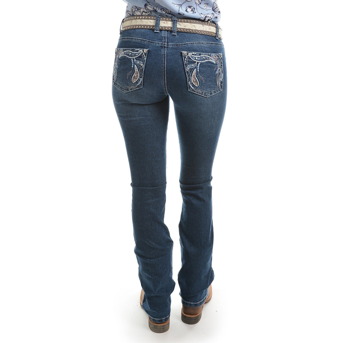 Pure Western Women’s Elora Boot Cut Jean 34’’ Leg Twilight