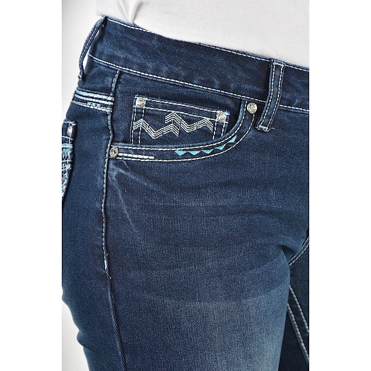 Pure Western Women’s Geraldine Straight Leg Jean-Midnight