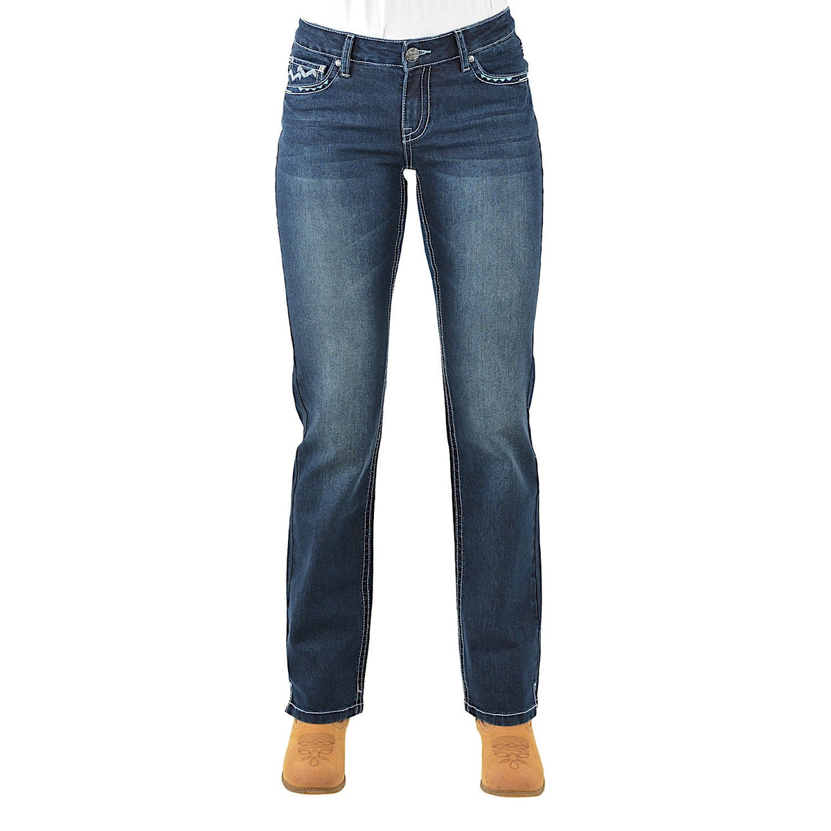 Pure Western Women’s Geraldine Straight Leg Jean-Midnight