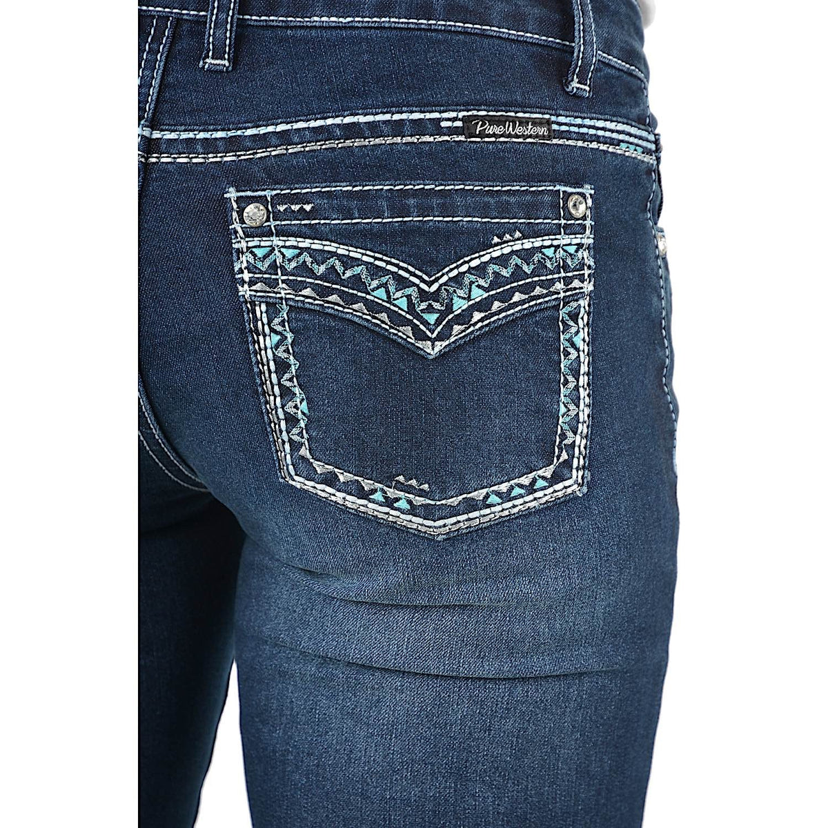 Pure Western Women’s Geraldine Straight Leg Jean-Midnight