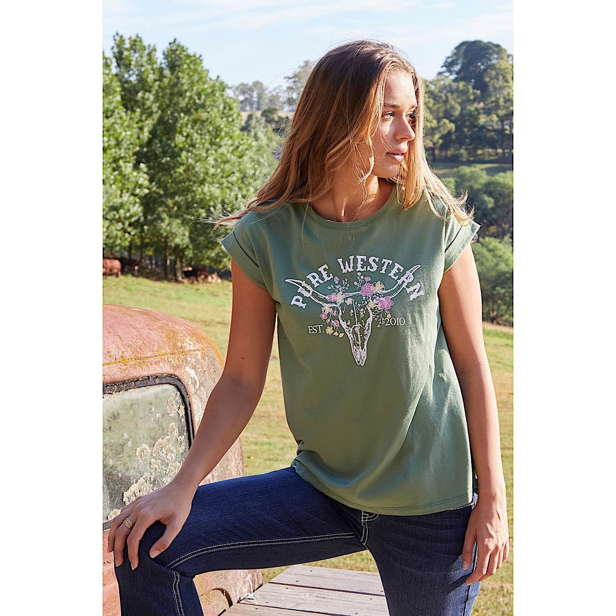 Pure Western Women’s Kaylee Tank Moss