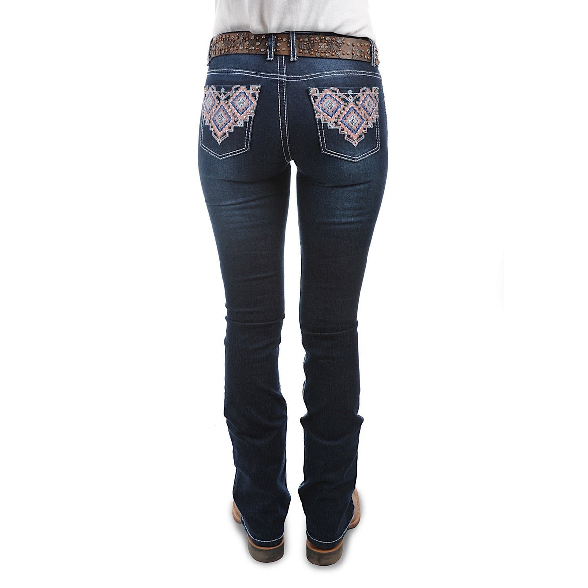 Pure Western Women’s Macy Boot Cut Jean 34 Leg Midnight