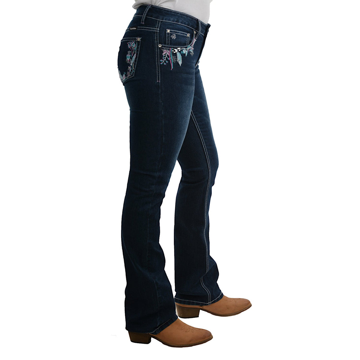 Pure Western Womens Madison Boot Cut Jean 32’’ Leg Midnight