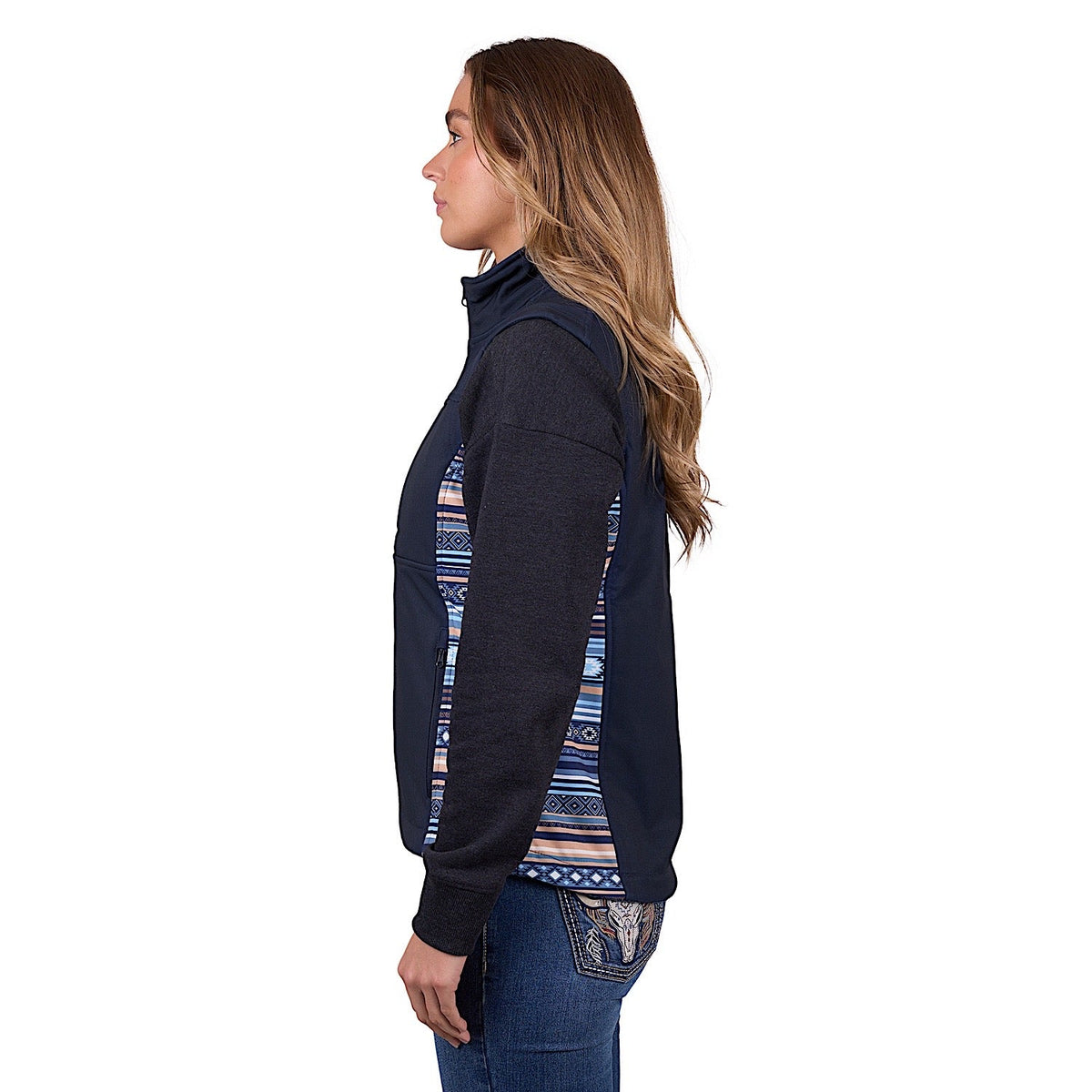 Pure Western Women’s Misha Soft Shell Vest - Navy
