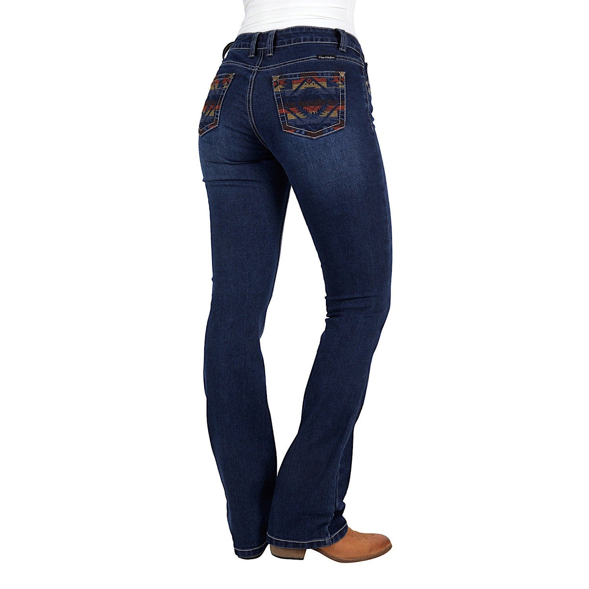 Pure Western Women’s Ola Relaxed Rider Jean 36’’ Leg Evening Sky