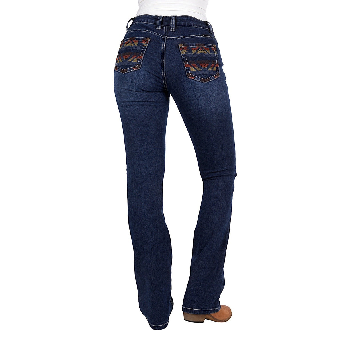 Pure Western Women’s Ola Relaxed Rider Jean 36’’ Leg Evening Sky