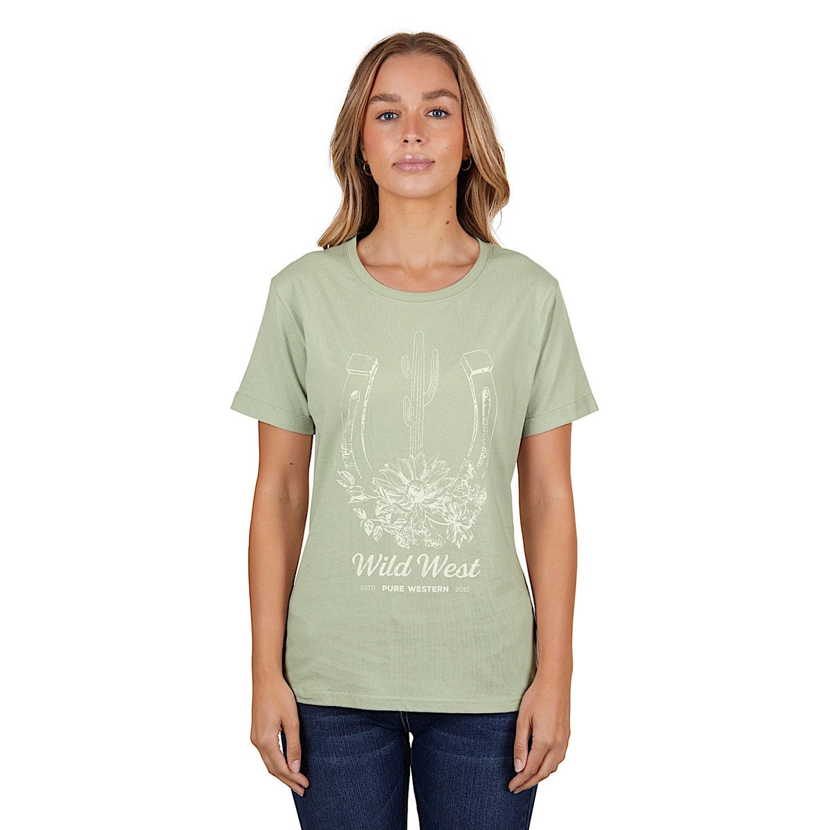 Pure Western Women’s Skylar Tee Green