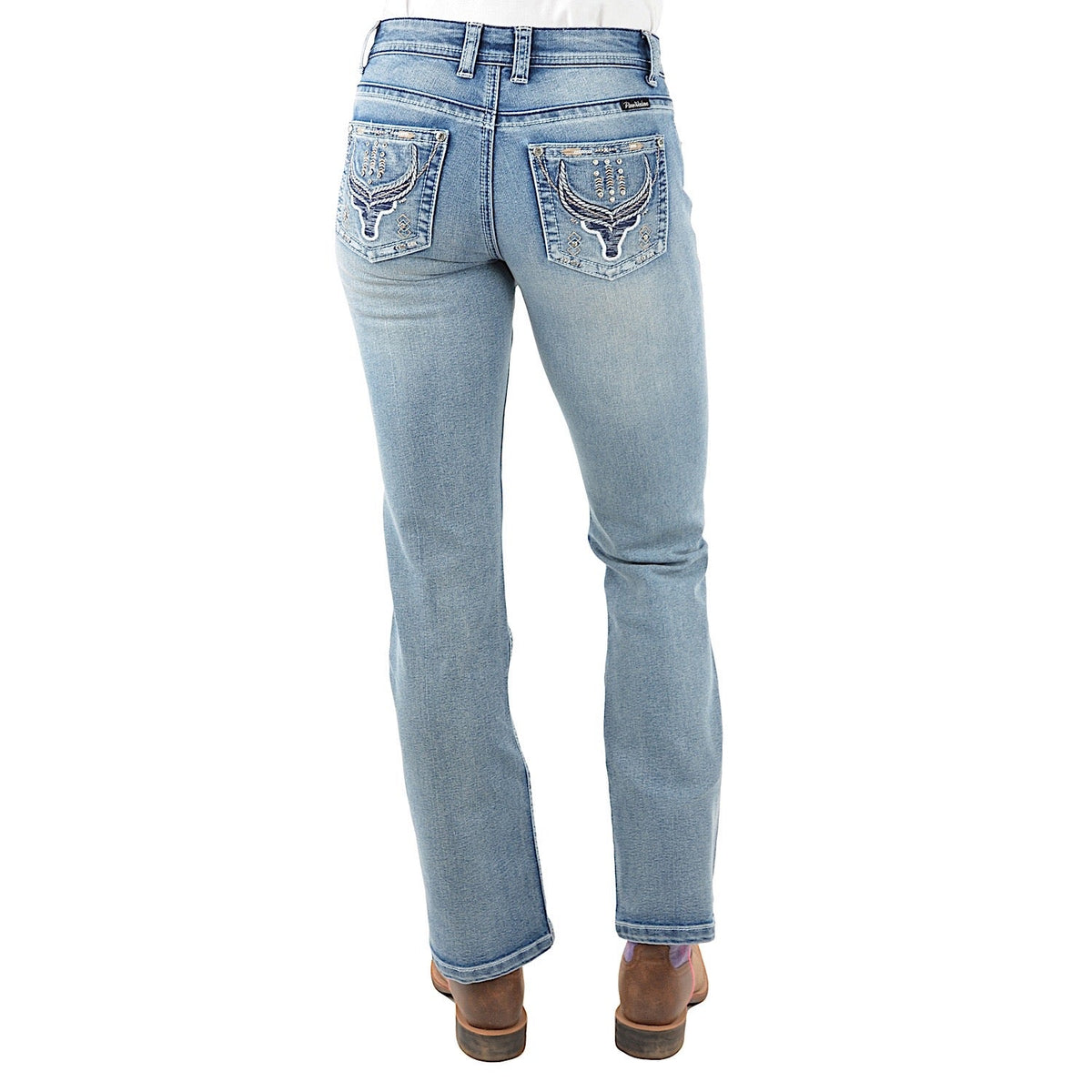 Pure Western Women’s Steer Boot Cut Jean 32’’ Leg Moonshine