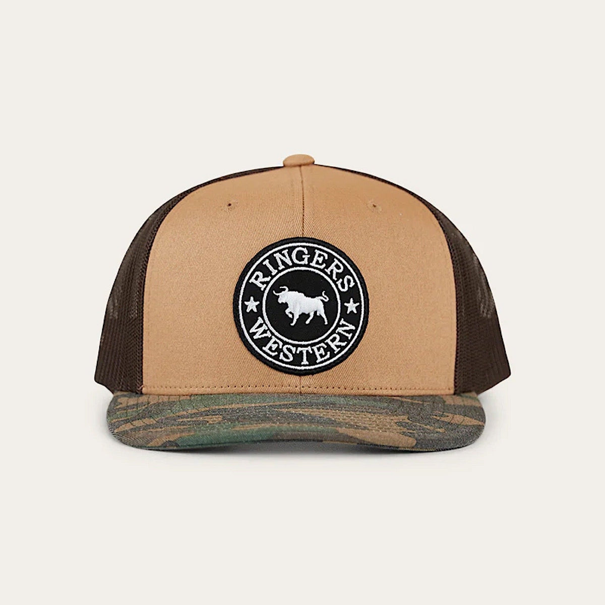 Ringers Western Dalby Flat Brim Trucker Cap - Sand