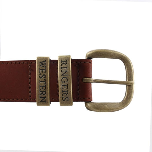 Ringers Western James Belt - Tawny Brown / Gold