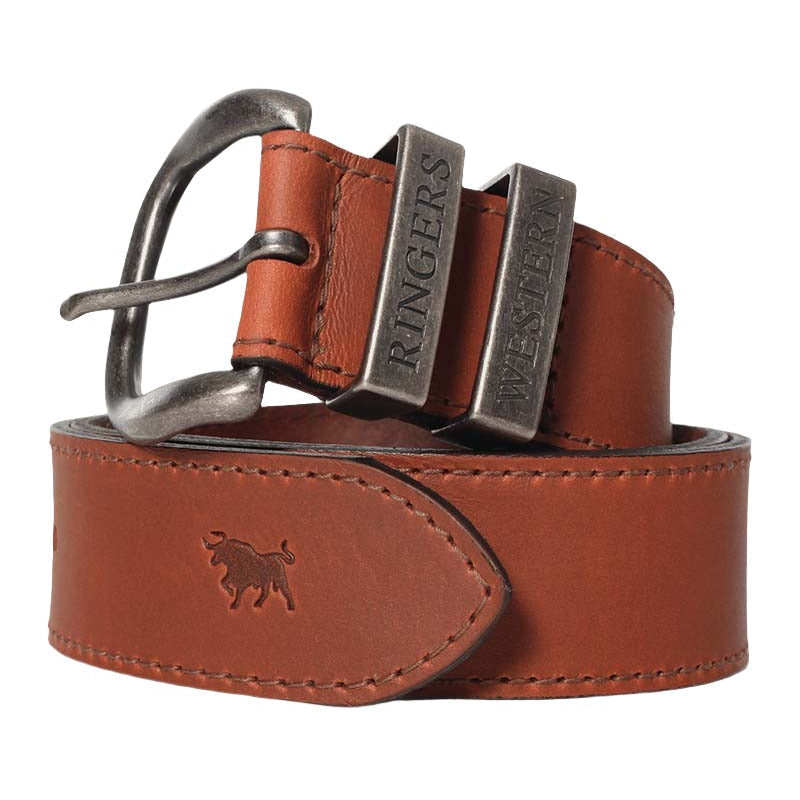 Ringers Western James Belt - Tawny Brown / SIlver