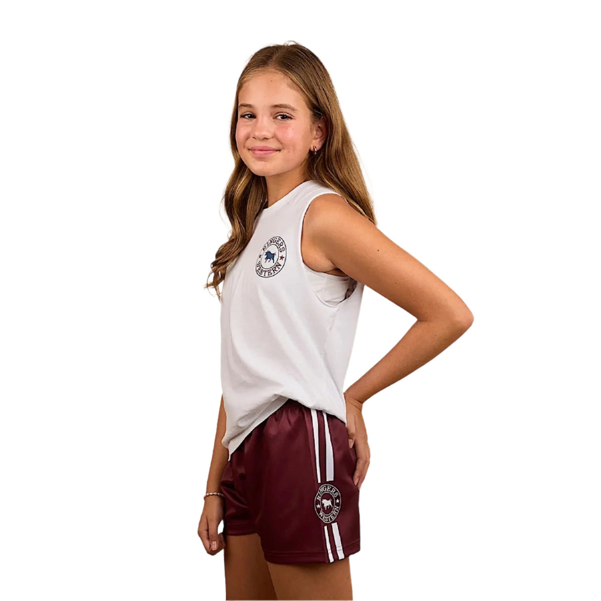 Ringers Western Kid’s Footy Short - Burgundy