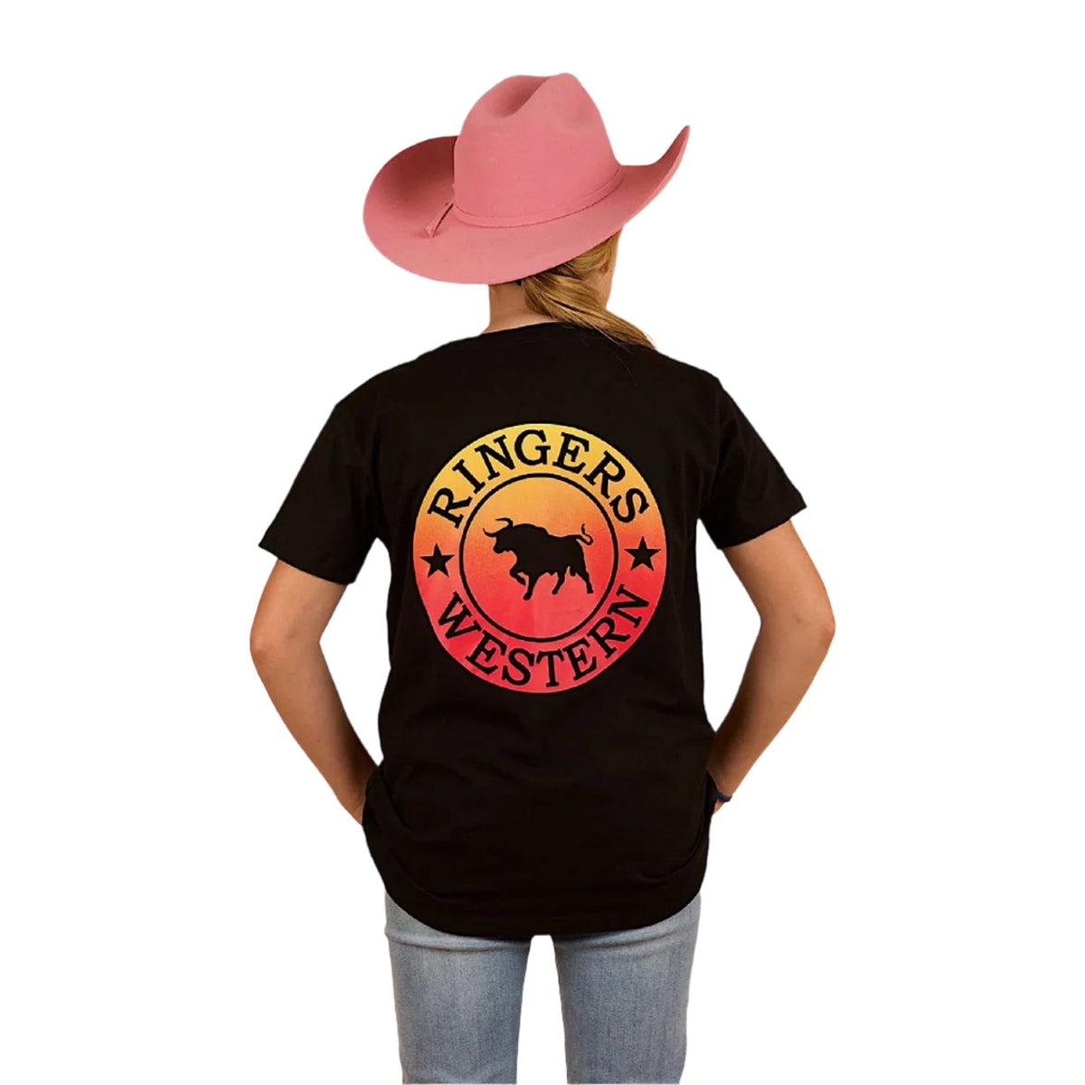 Ringers Western Kid’s Signature Bull Classic Fit T-Shirt - Black Fade