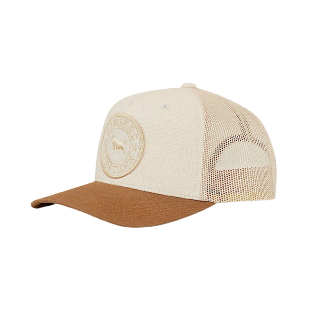 Ringers Western Kid’s Signature Bull Trucker Cap - Beige / Clay