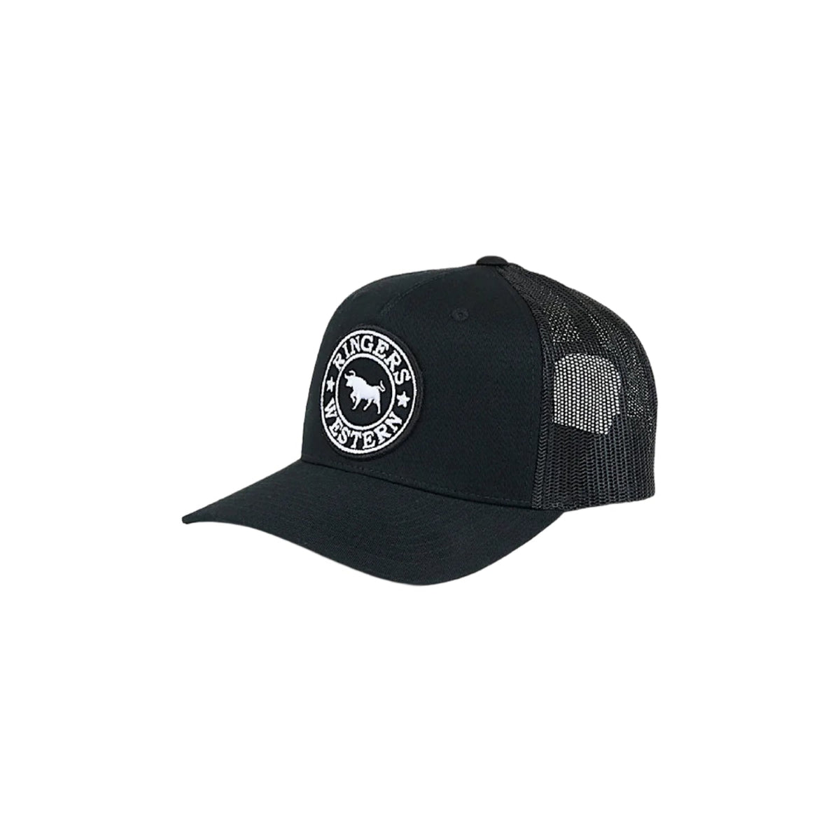 Ringers Western Kid’s Signature Bull Trucker Cap - Black/White