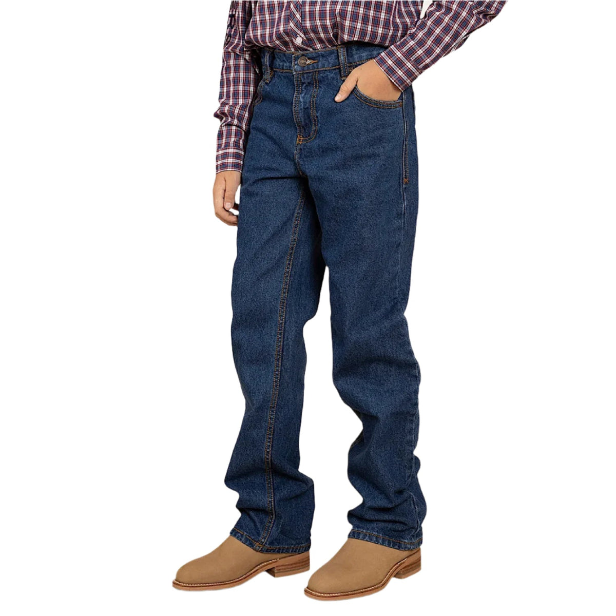 Ringers Western Kid’s Southwest Relaxed Fit Jean - Mid Wash Blue