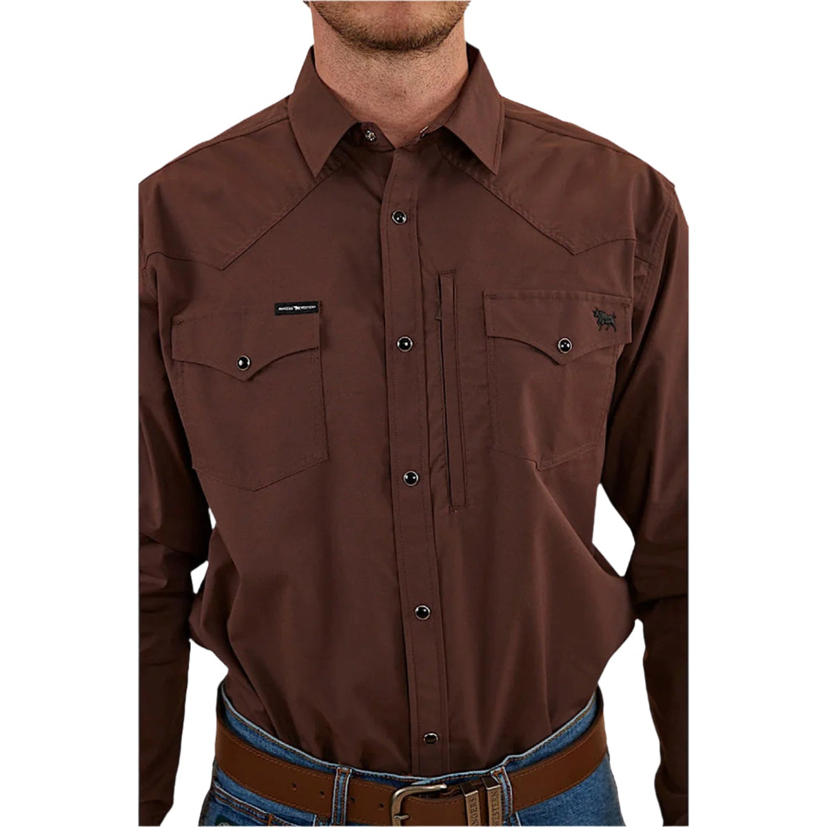 Ringers Western Men’s Dillinger Western Shirt - Chocolate