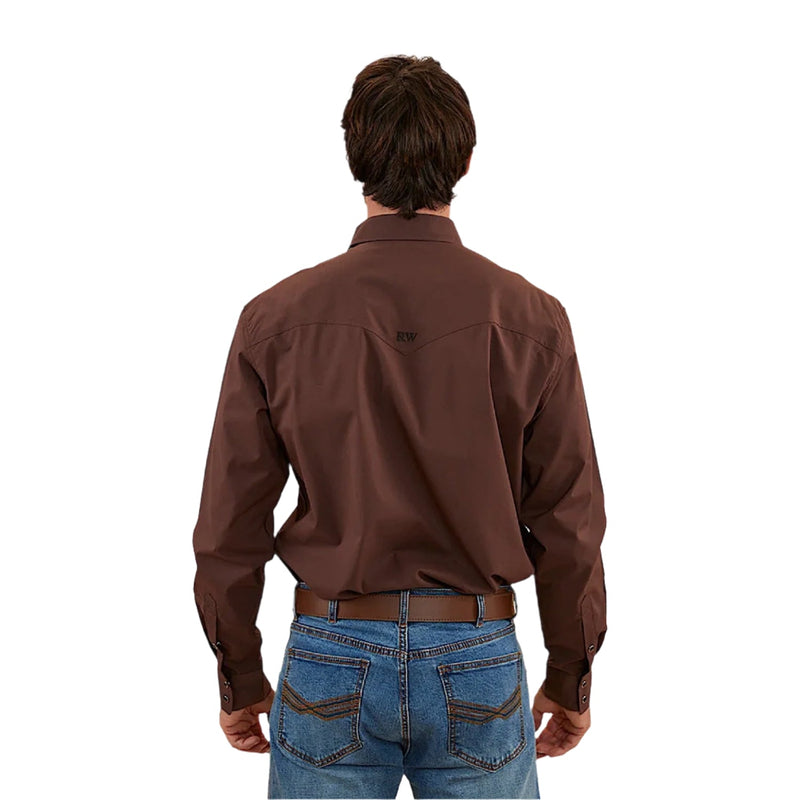 Ringers Western Men’s Dillinger Western Shirt - Chocolate