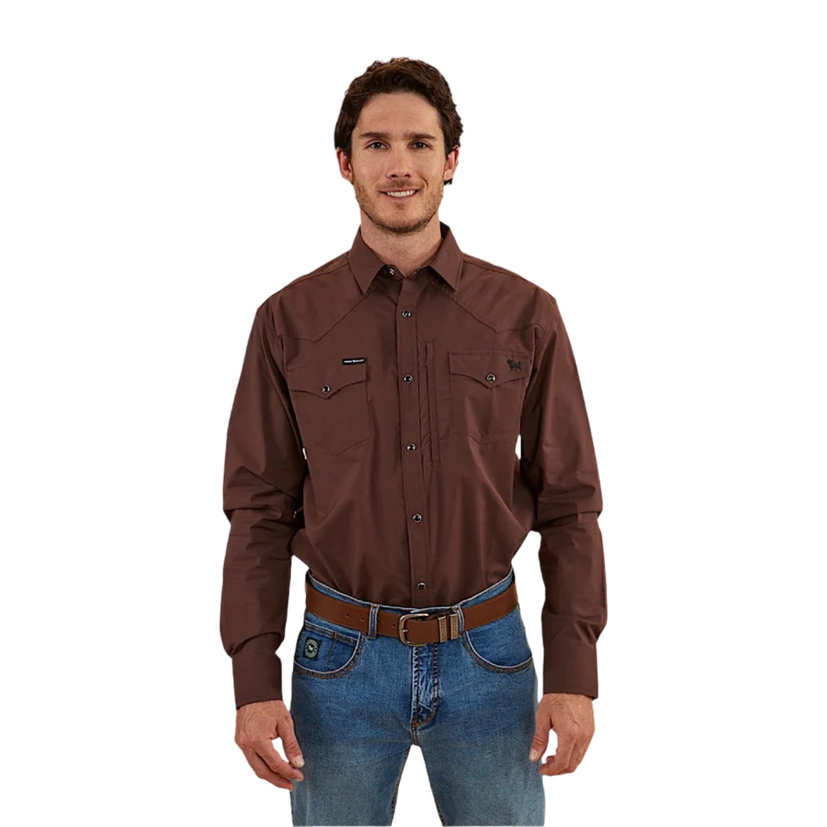Ringers Western Men’s Dillinger Western Shirt - Chocolate