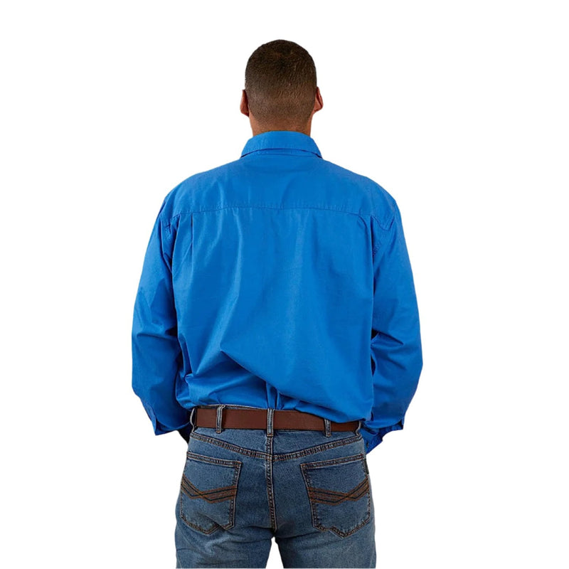 Ringers Western Men’s King River Half Button Work Shirt - Blue