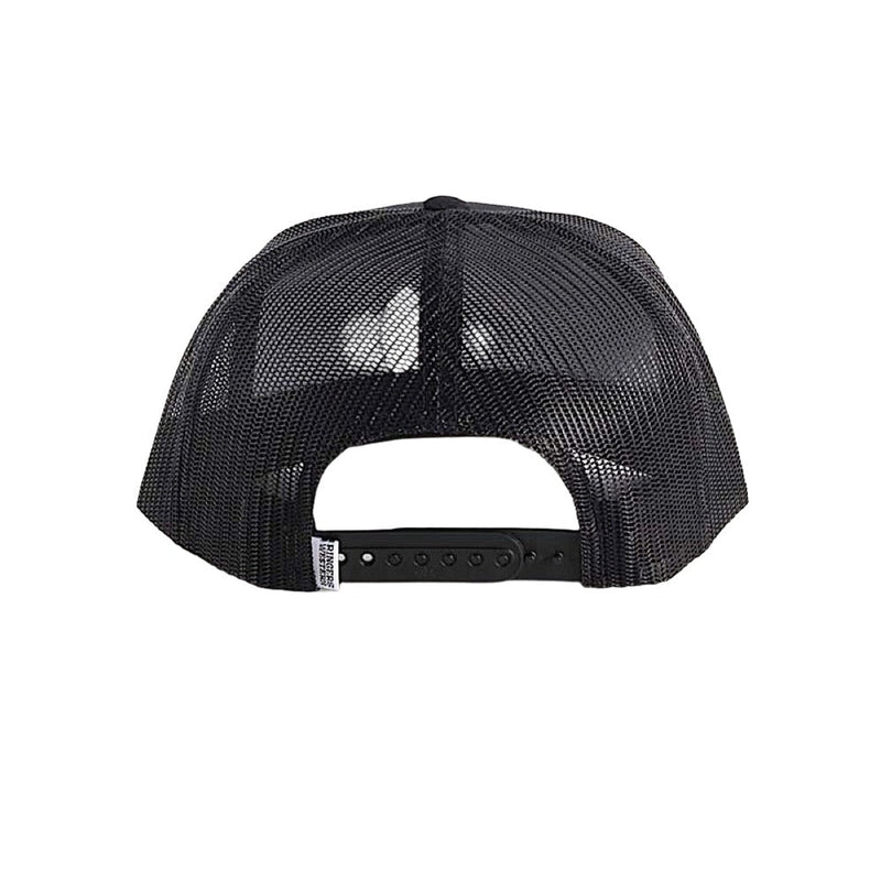 Ringers Western Signature Bull Trucker Cap - Black with Black & Pink Patch