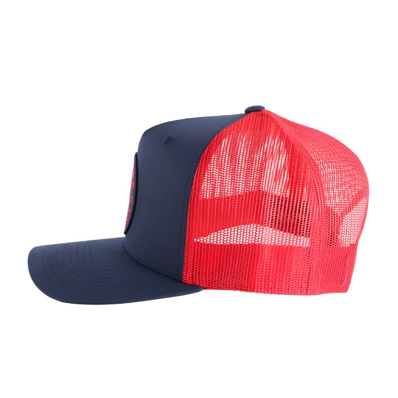 Ringers Western Signature Bull Trucker Cap - Navy & Red with Red & Navy Patch