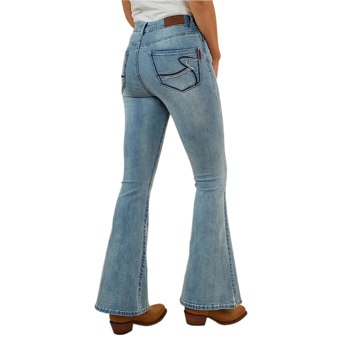 Ringers Western Women’s Bowie Flare Jean - Light Blue