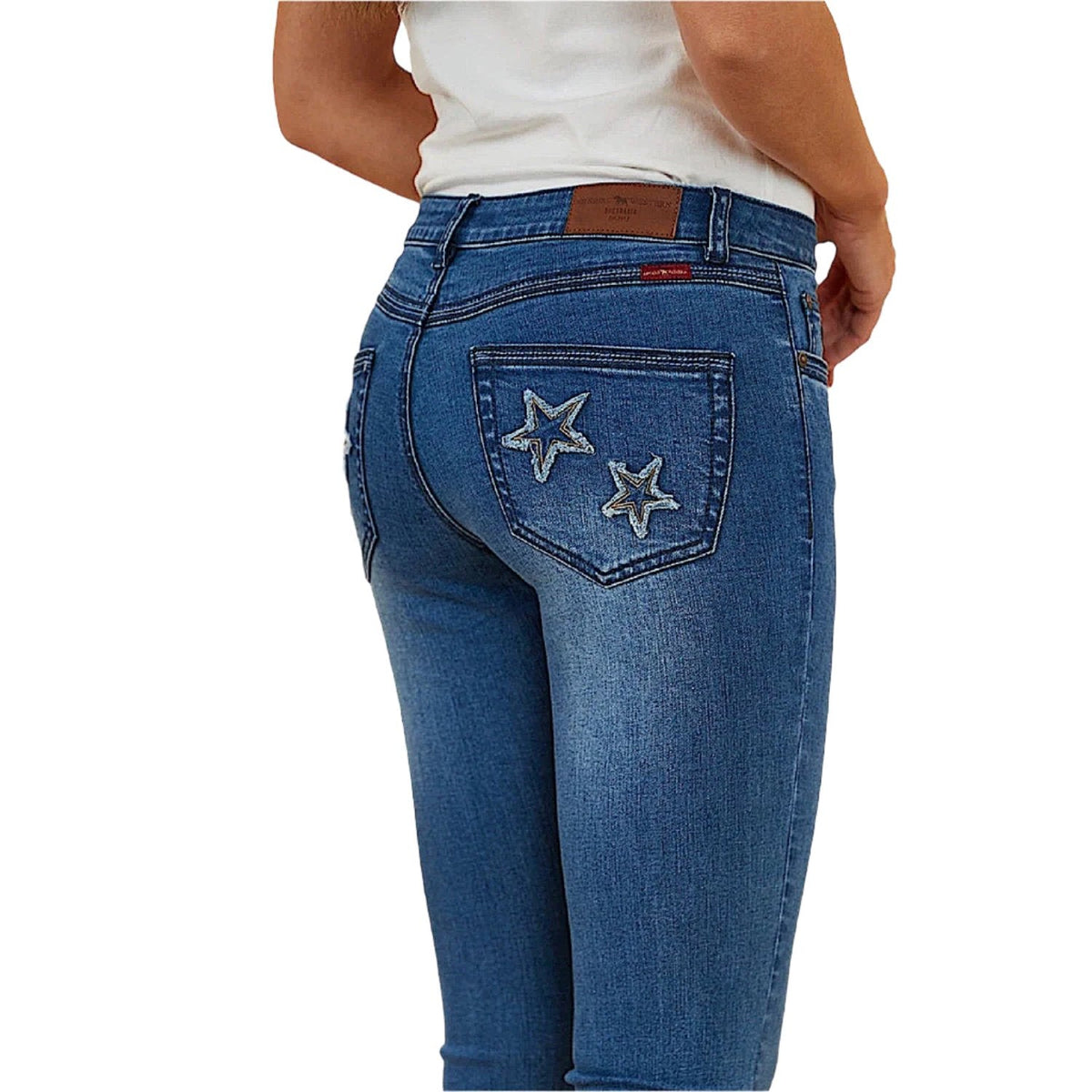Ringers Western Women’s Caroline Rodeo Mid Rise Bootleg Jeans - Vintage Blue Wash