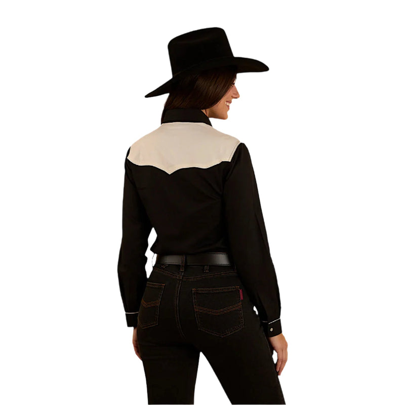 Ringers Western Women’s Musgraves Western Shirt - Black/Off White