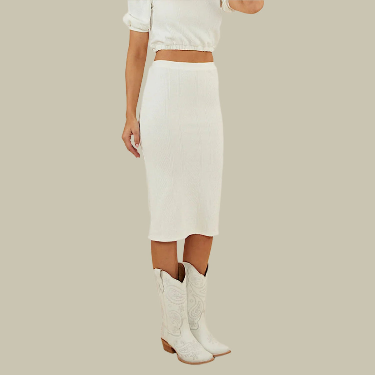 Ringers Western Women’s Paloma Midi Skirt - White