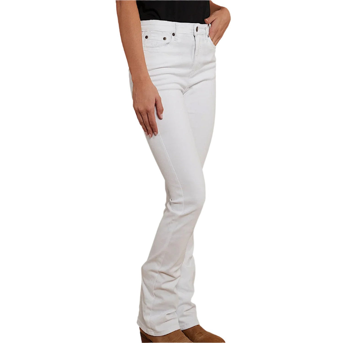 Ringers Western Women’s Penny High Rise Bootleg Jean - White