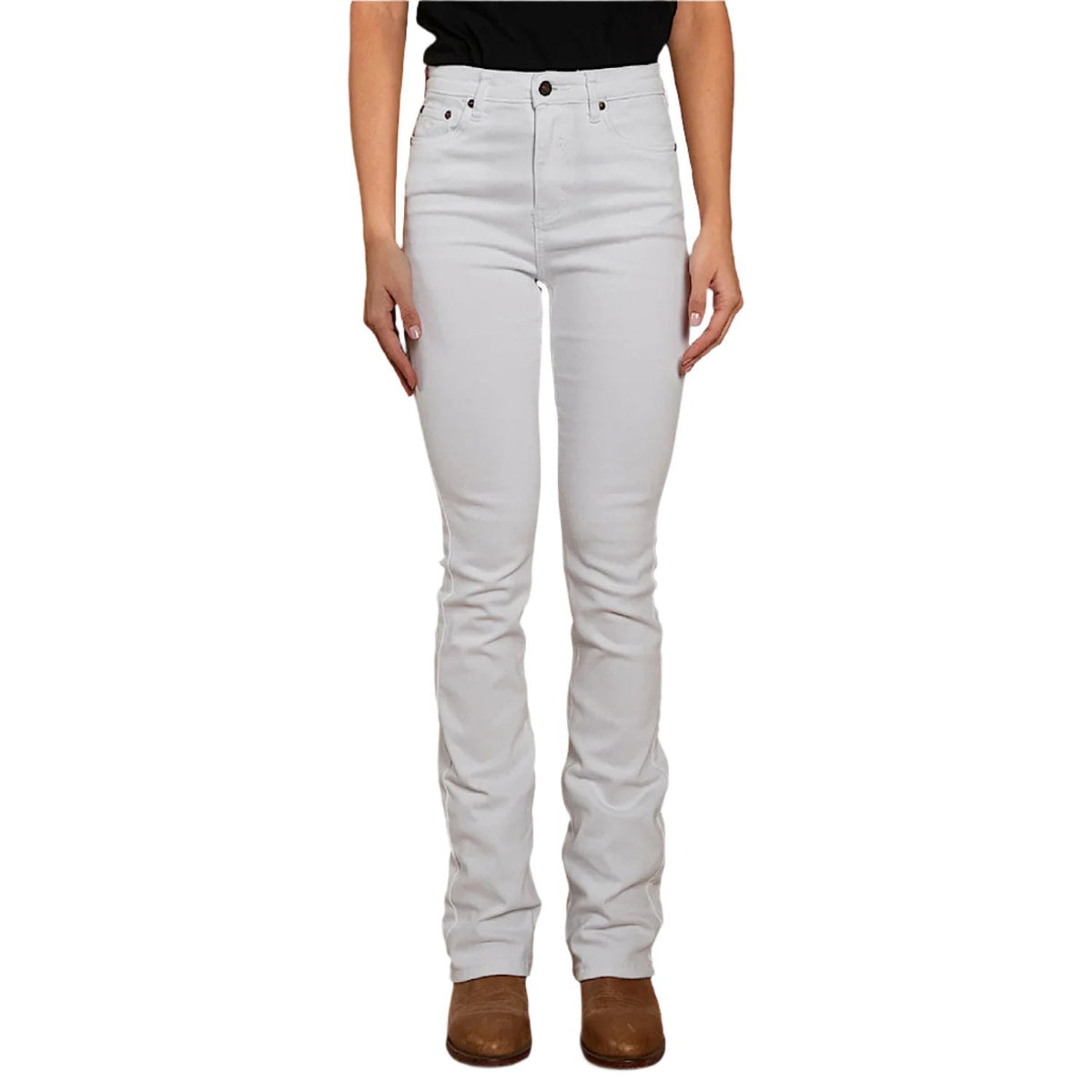 Ringers Western Women’s Penny High Rise Bootleg Jean - White