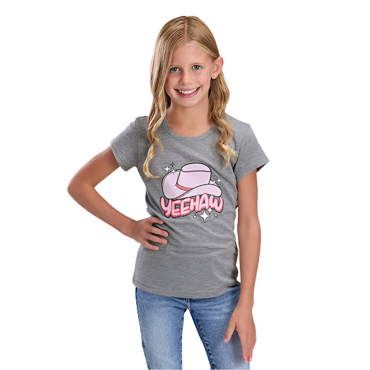 Roper Girl’s Five Star Collection T-Shirt - Heather Grey
