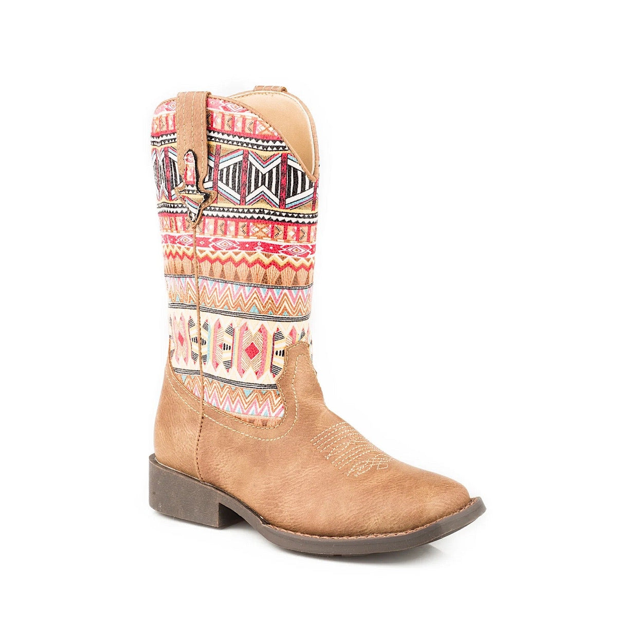 Roper Little Kid’s Azteca Boot - Tan / Aztec