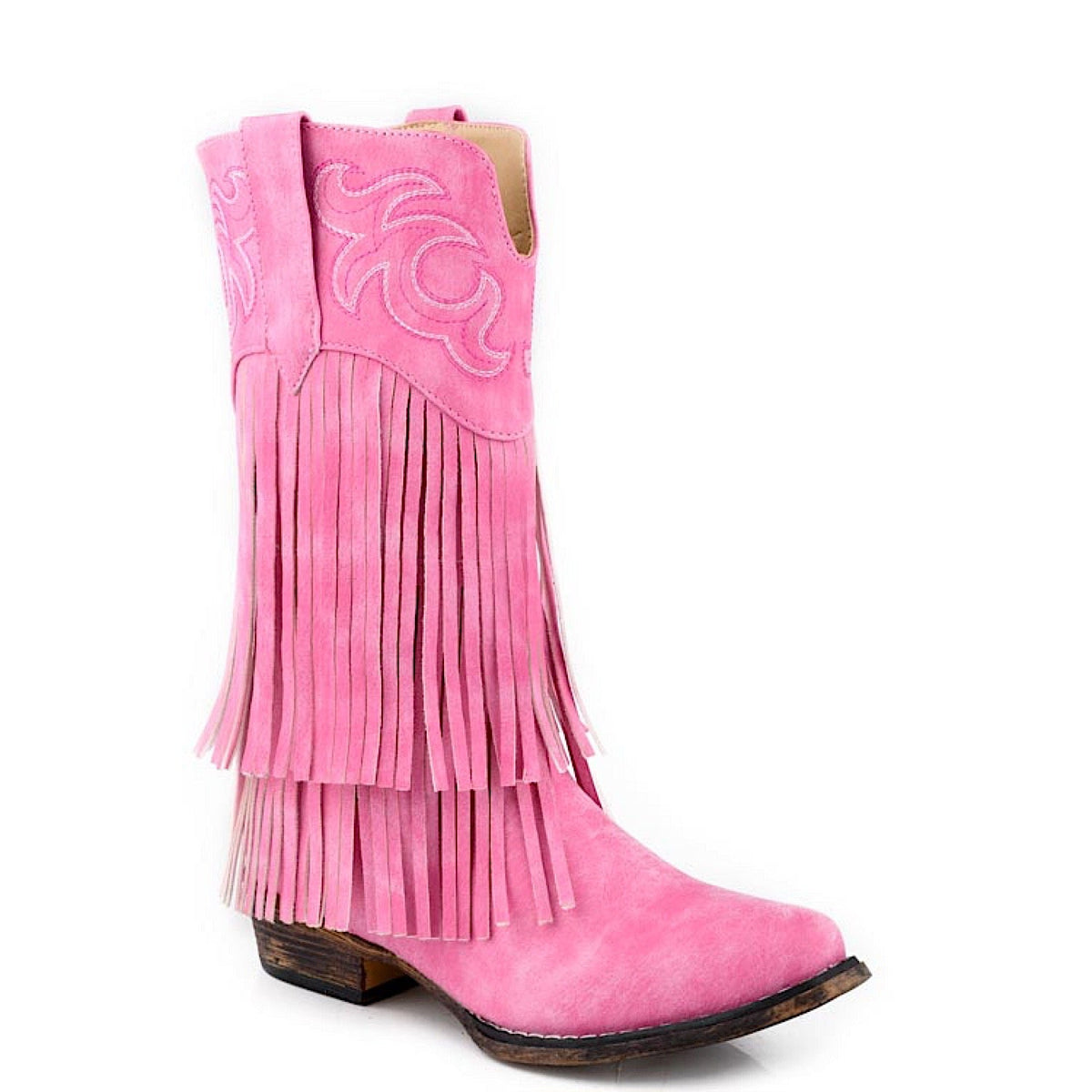 Roper Little Kid’s Rickrack Western Boot - Pink