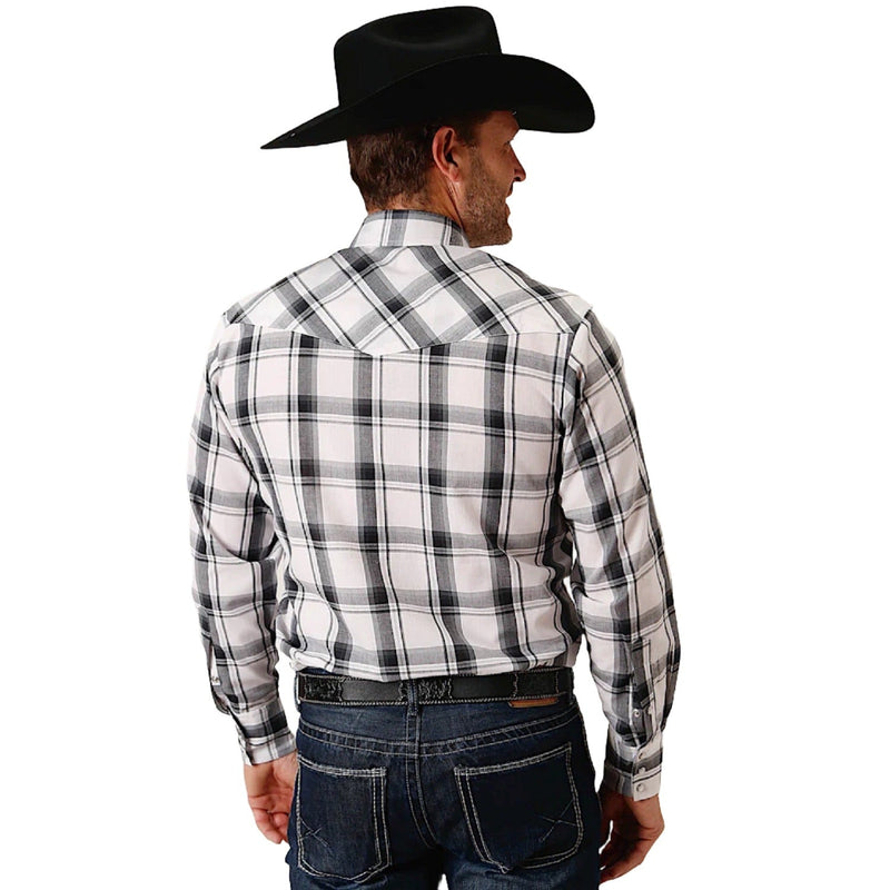 Roper Mens Karman Classic 55/45 Collection L/S Shirt Plaid Black