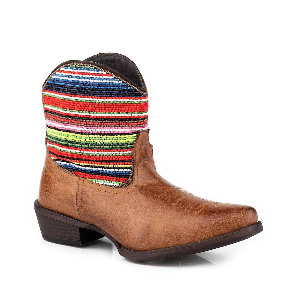 Roper Women’s Dusty Beaded - Tan Leather