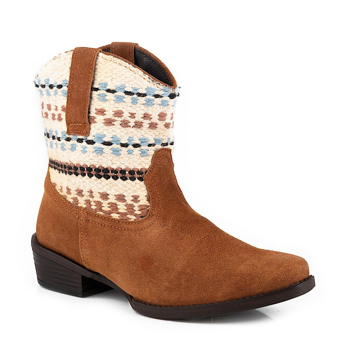 Roper Women’s Dusty - Brown Suede / Woven Serape