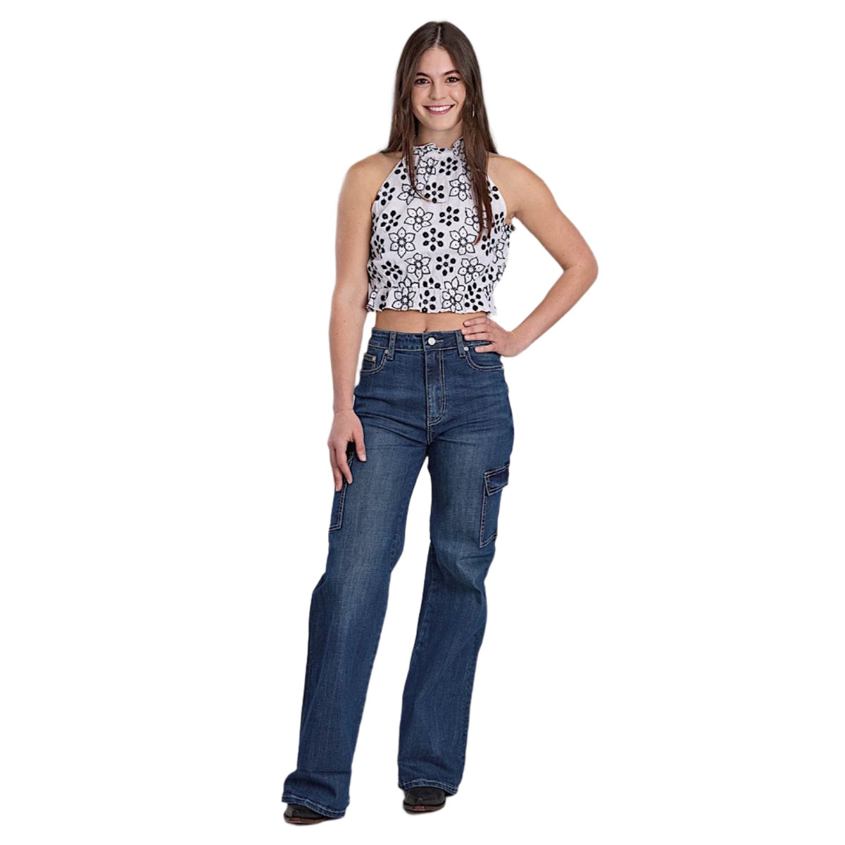 Roper Women’s Five Star Collection Halter Top - Solid White